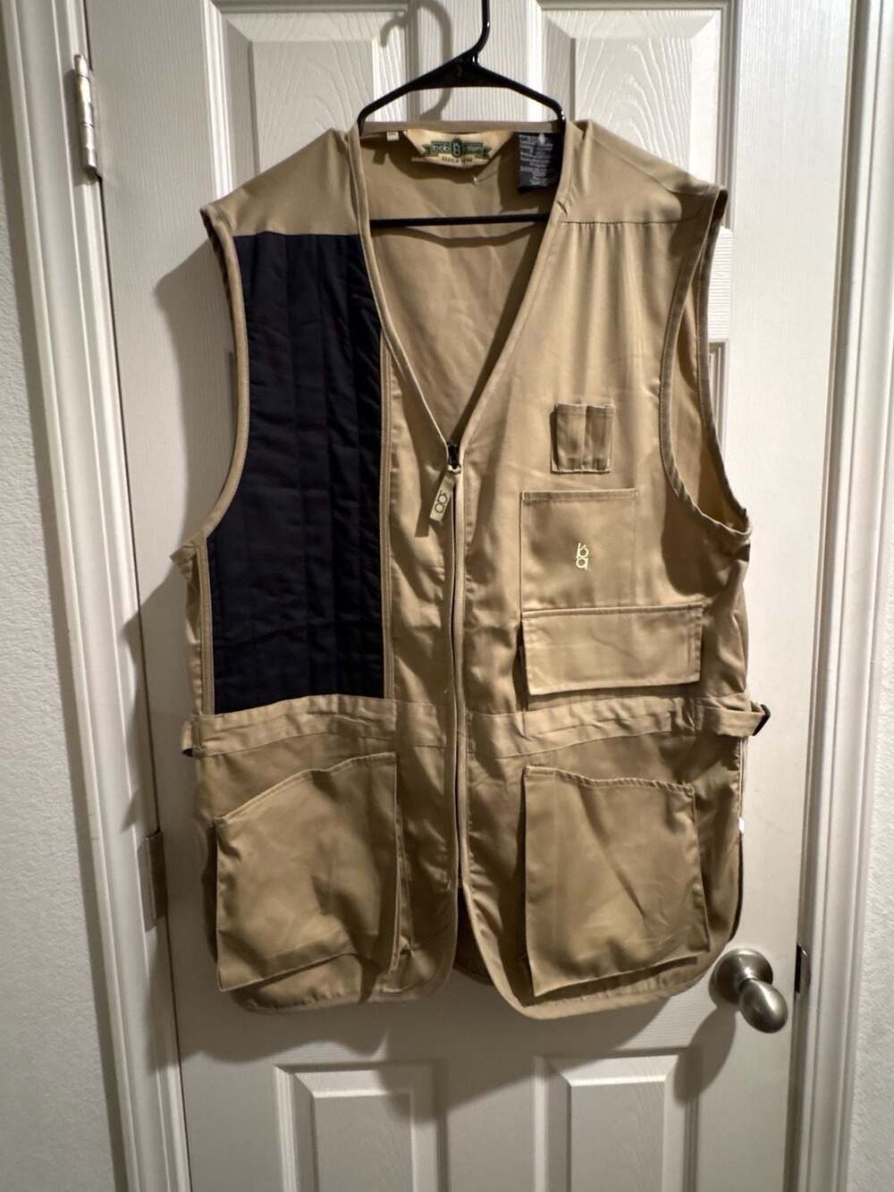 Bob Allen Khaki and Navy Quilted Shoulder Shooting Vest